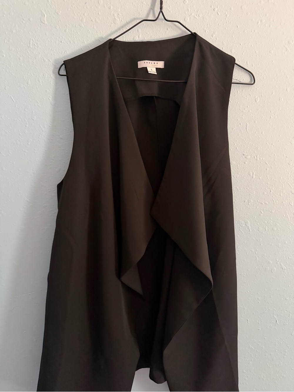 Black flowy long vest